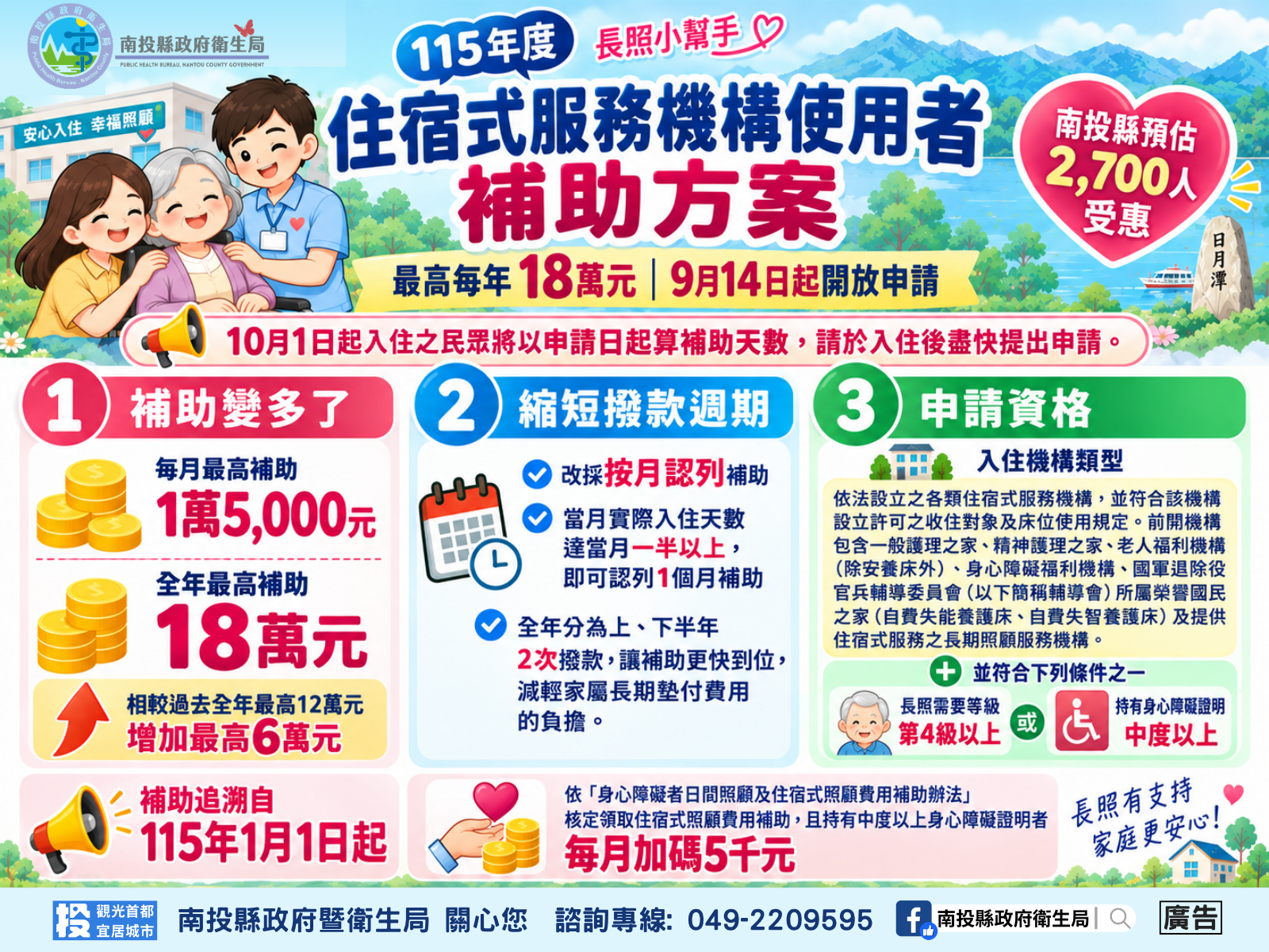 住宿式機構補助方案新聞稿圖卡