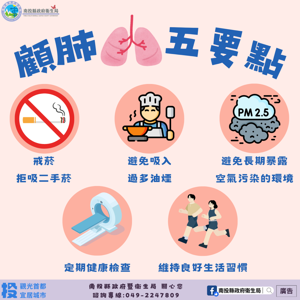 顧肺五要點宣導圖卡