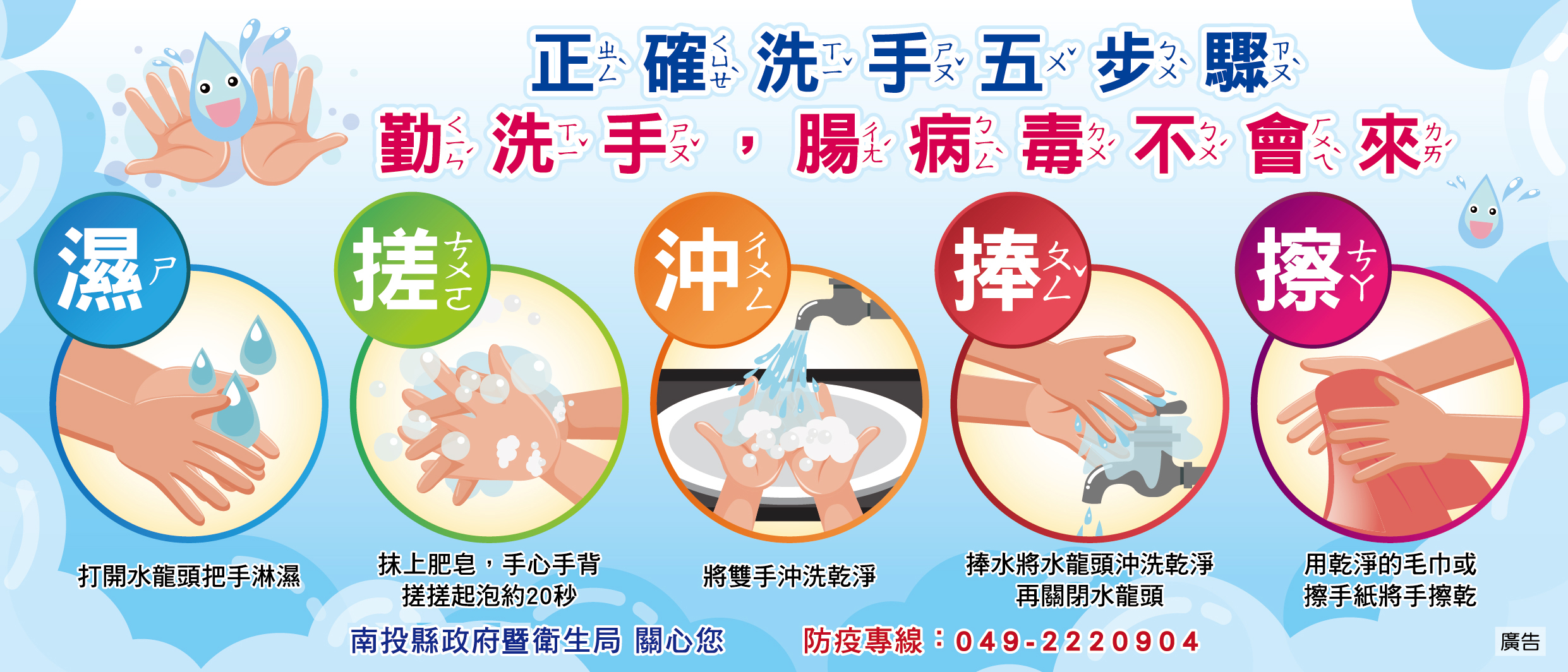 正確洗手5步驟